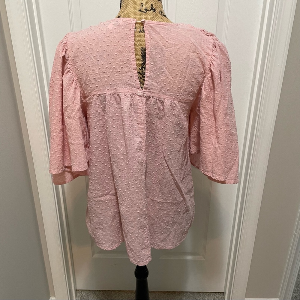 Pink Textured Blouse - Picture 6 of 9